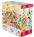 Spin Master 拼图,2 个 500 片拼图套装聚光灯系列艺术家 Marcos Chin 礼品套装拼图