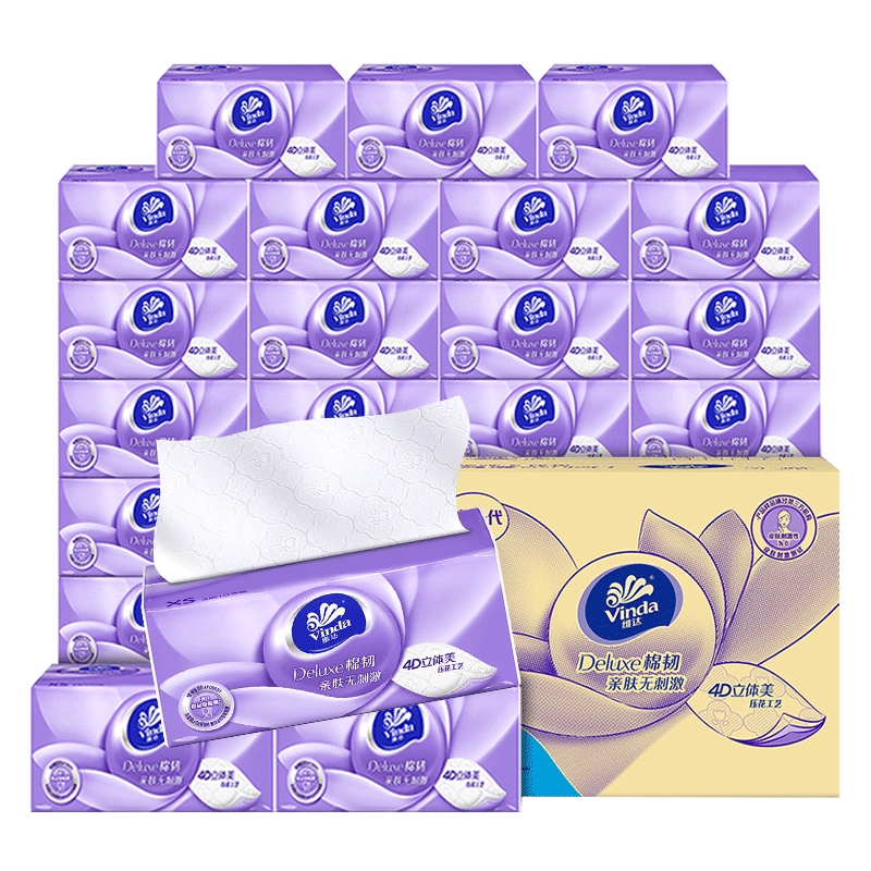 维达抽纸棉韧24包x90抽
