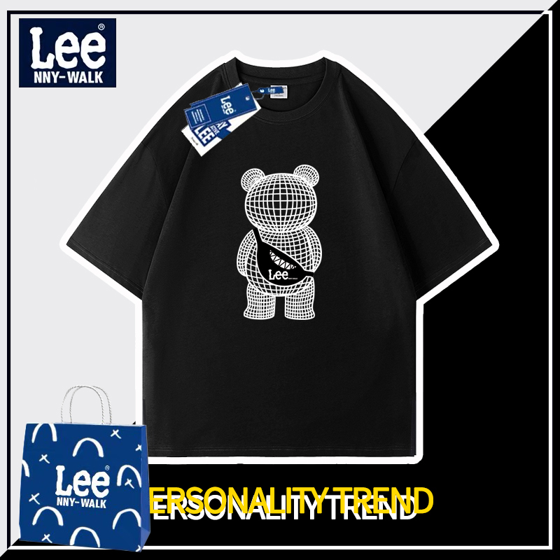 Lee网红联名款纯棉小熊短袖