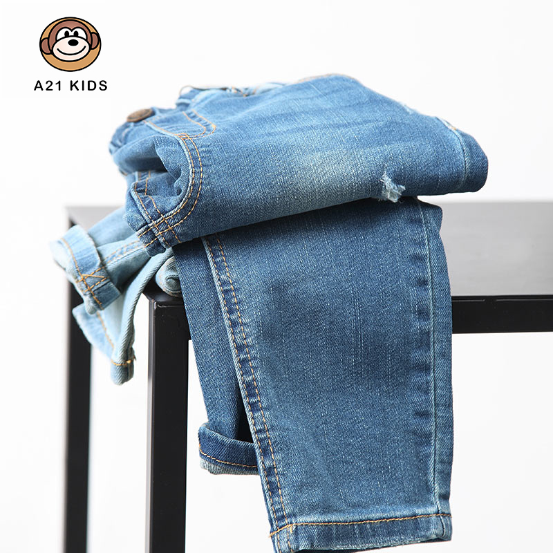 【史低】19.9元包邮！A21男童秋冬牛仔裤