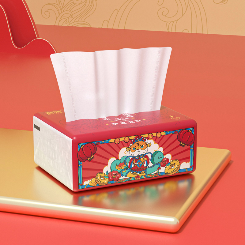 虎年抽纸12包抽取式面巾纸