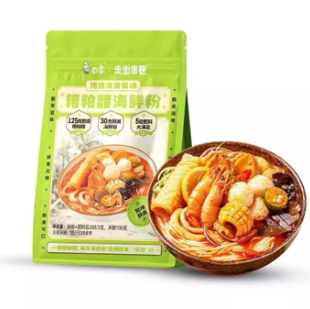 9.8元包邮！白象 走街串巷糟粕醋海鲜粉 300.5g*3袋
