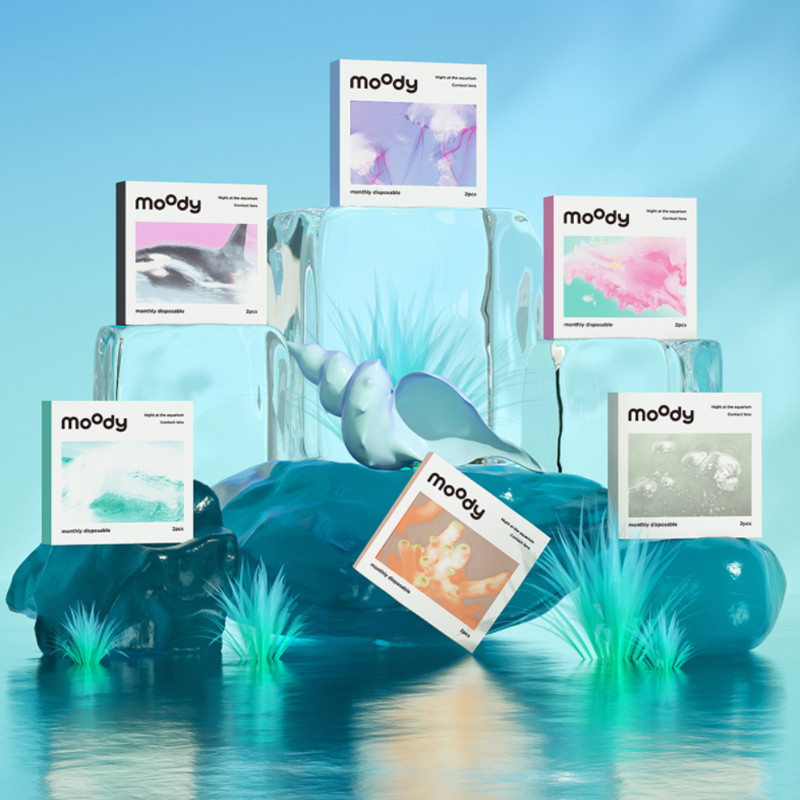 moody美瞳水族馆月抛2片