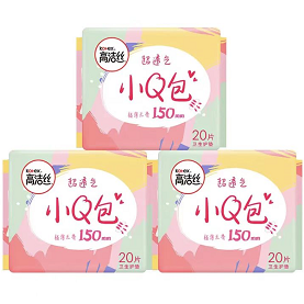 7.47元包邮！高洁丝 迷你护垫小Q包150mm 60片