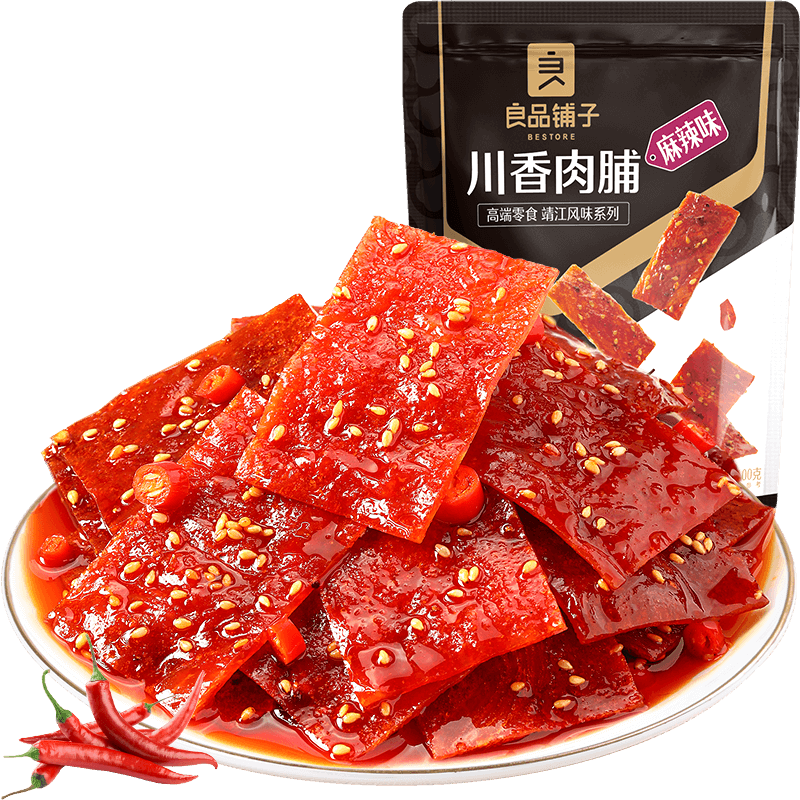 良品铺子川香肉脯麻辣味100g