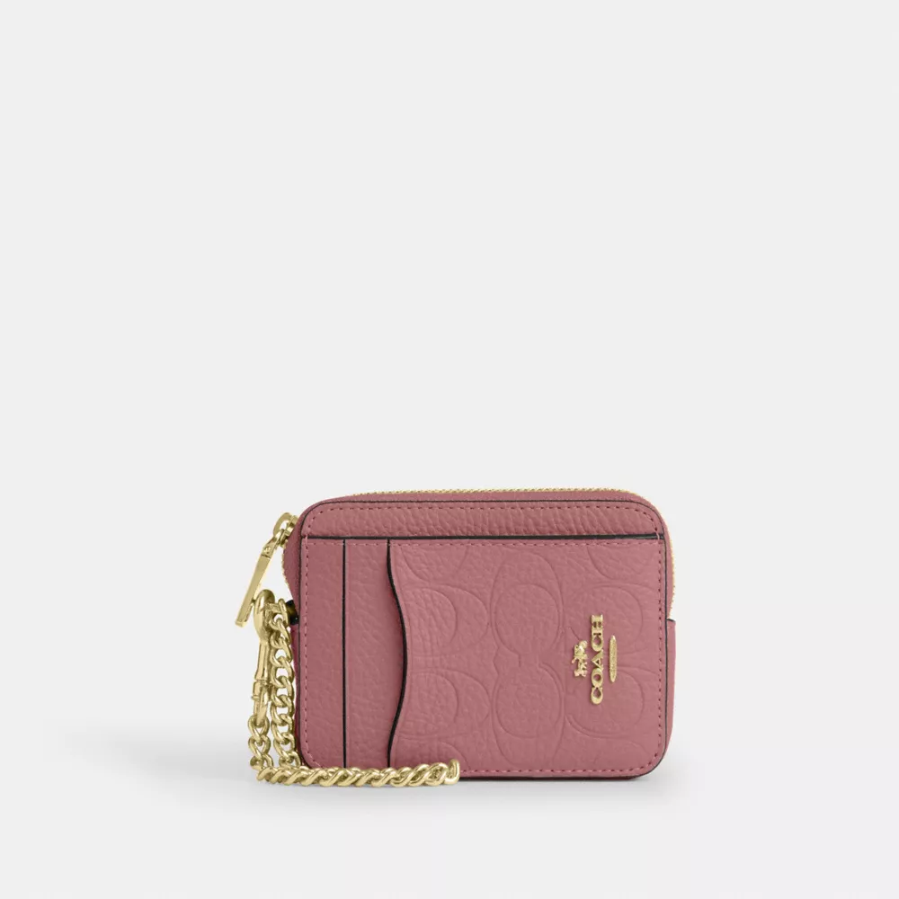coach zip card case in signature leather CCS83-IMPEO