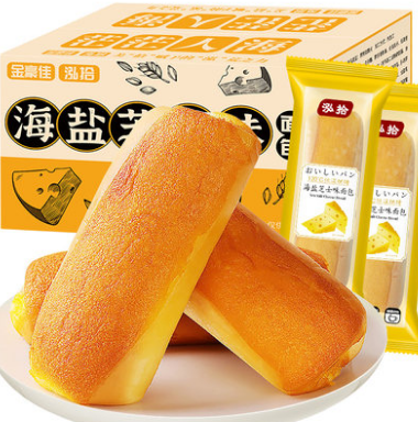 7.9元包邮！思瑜 海盐芝士味面包400g