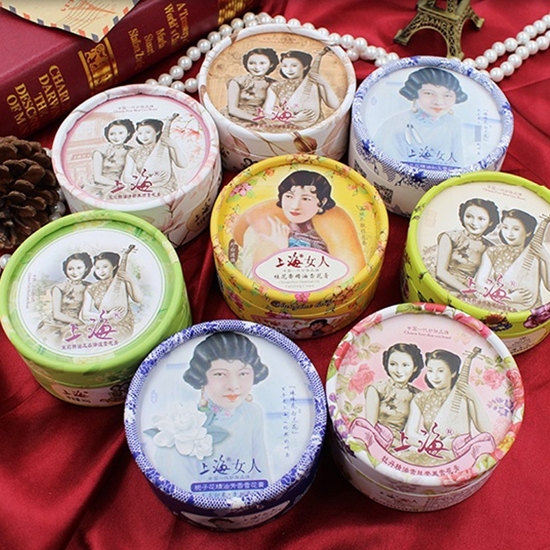 上海女人雪花膏补水保湿面霜牡丹+桂花2盒