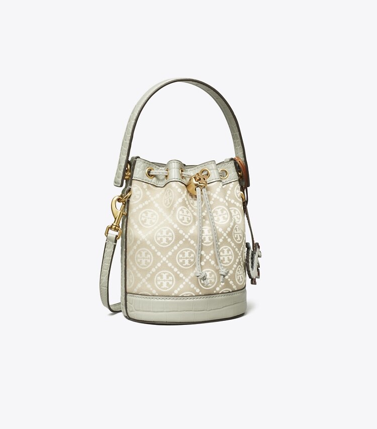 Tory Burch T Monogram龙年限定迷你水桶包Misty Cloud