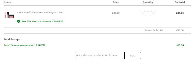 NARS mini高潮腮红套装折后£21.06(约189元)