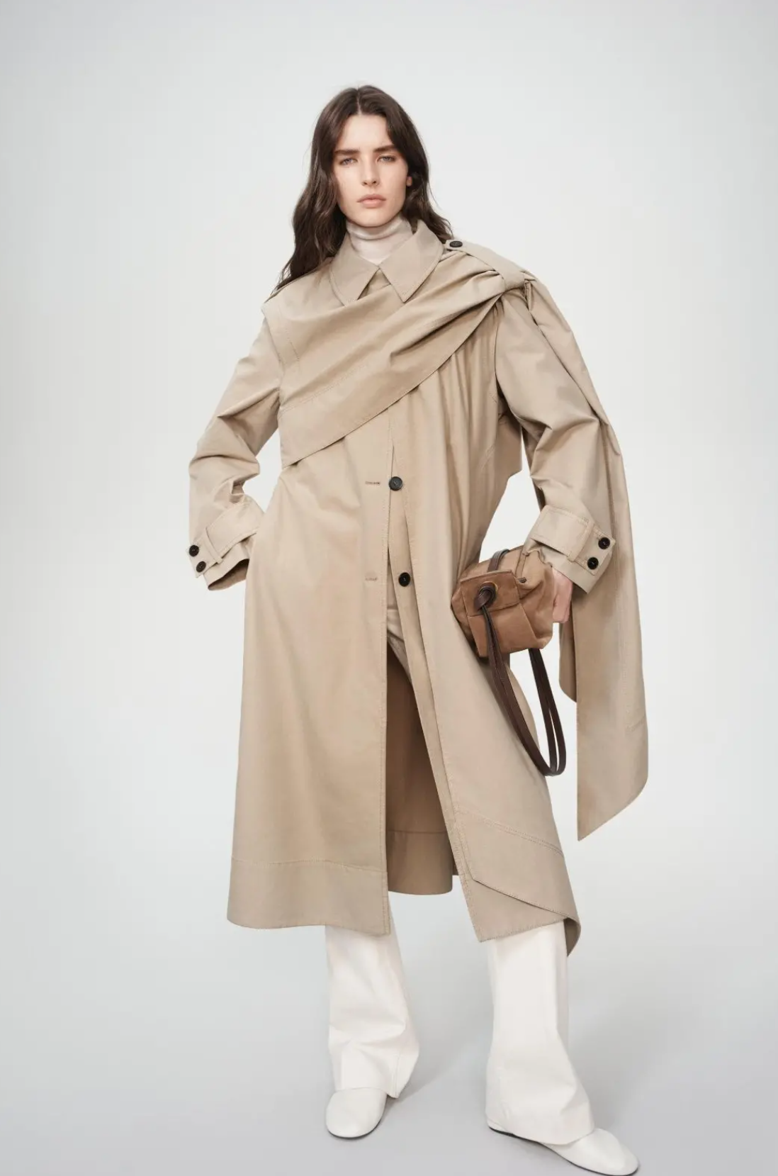 Zara Removable Vest Trench Coat