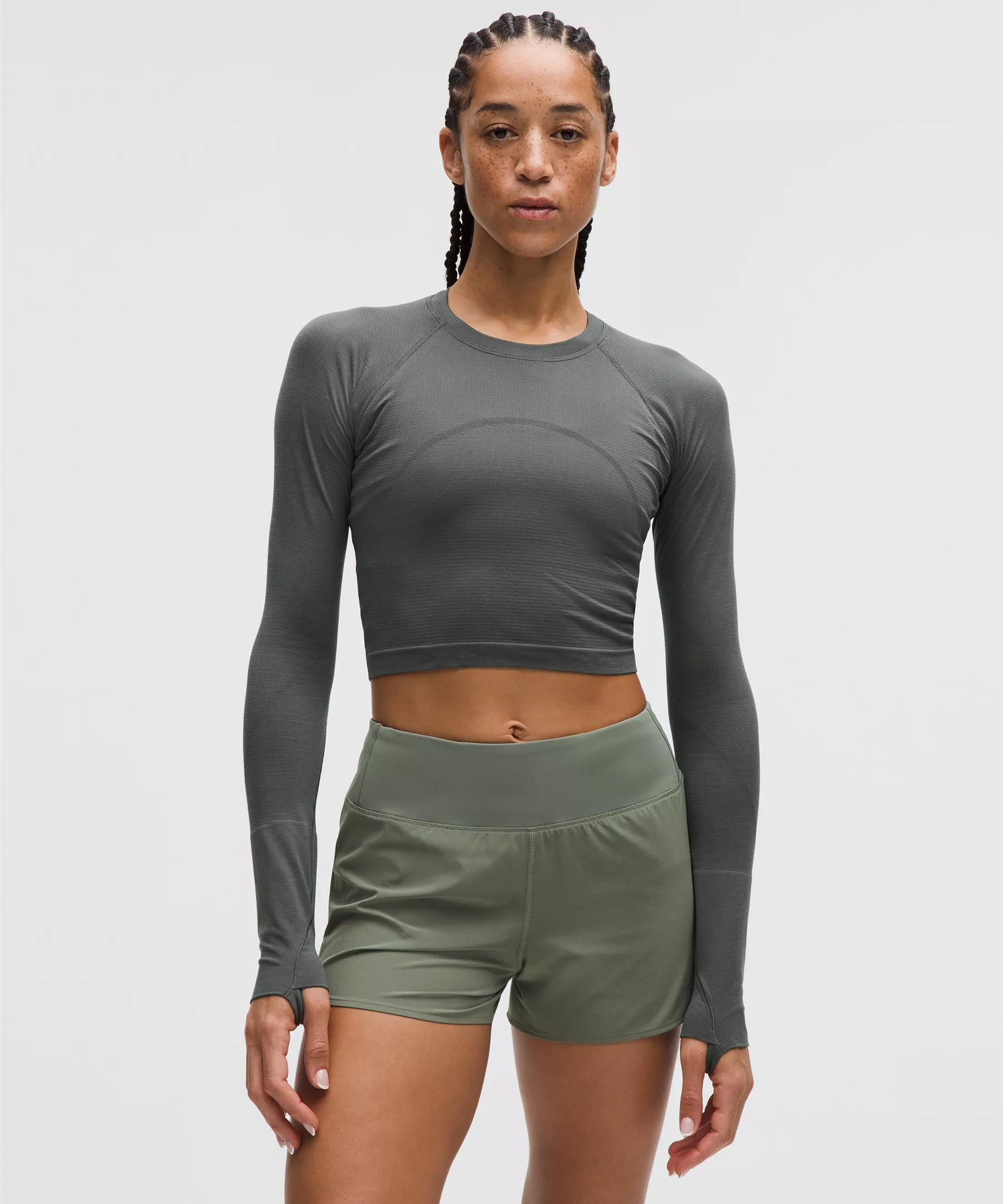 Lululemon Swiftly Tech Cropped女士长袖T恤 2.0