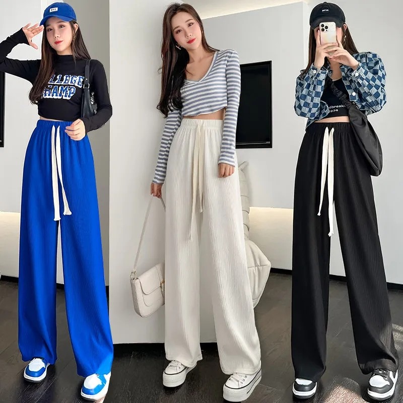 【旗舰店！应季好价】灵镜 2022春款蛇骨纹阔腿裤