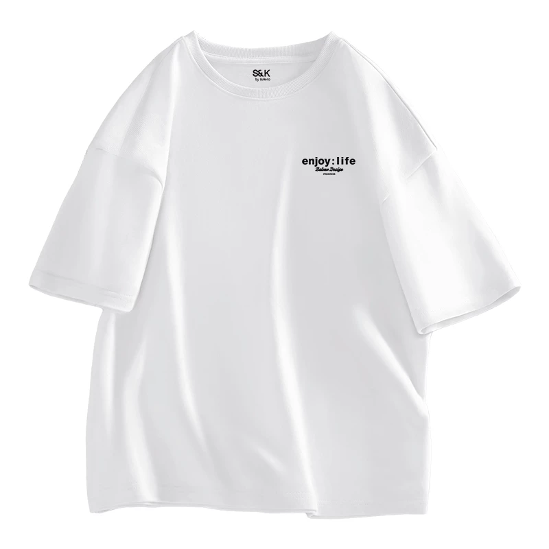 闭眼入！班尼路印花情侣款纯棉短袖