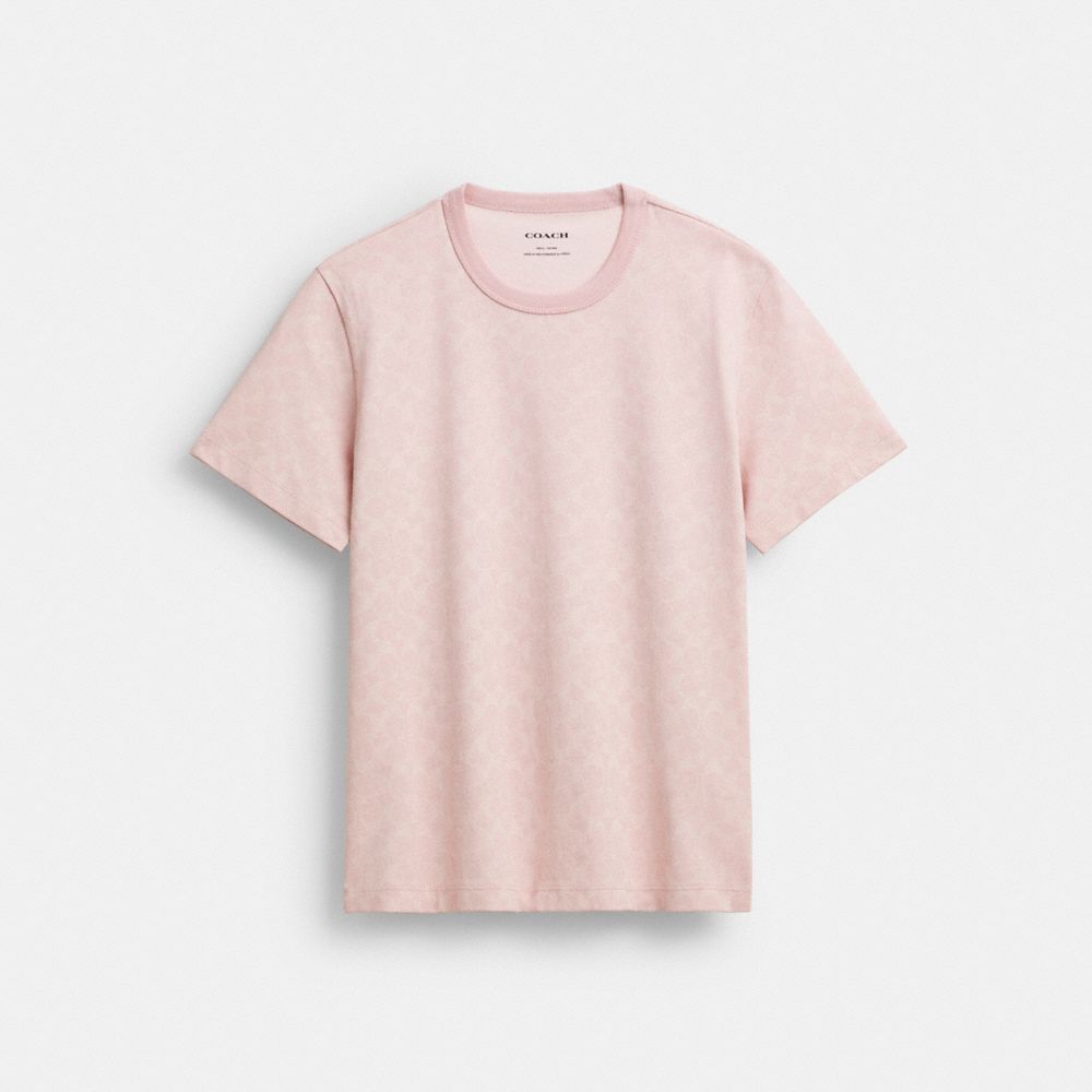 coach all over signature t shirt in organic cotton CZ191-PSZ