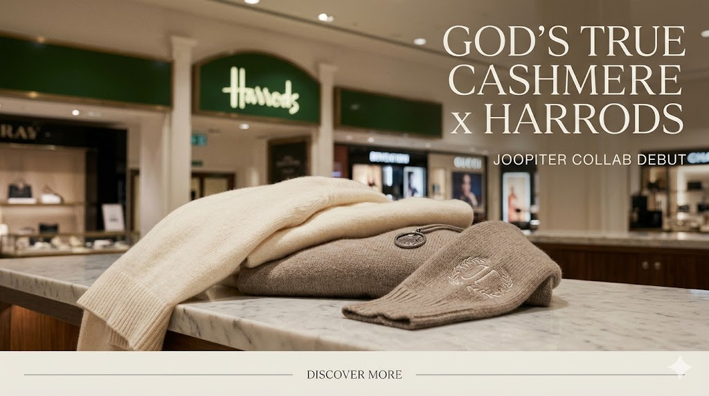 God's True Cashmere x Joopiter Pop-Up Store Display at Harrods Fashion Floor