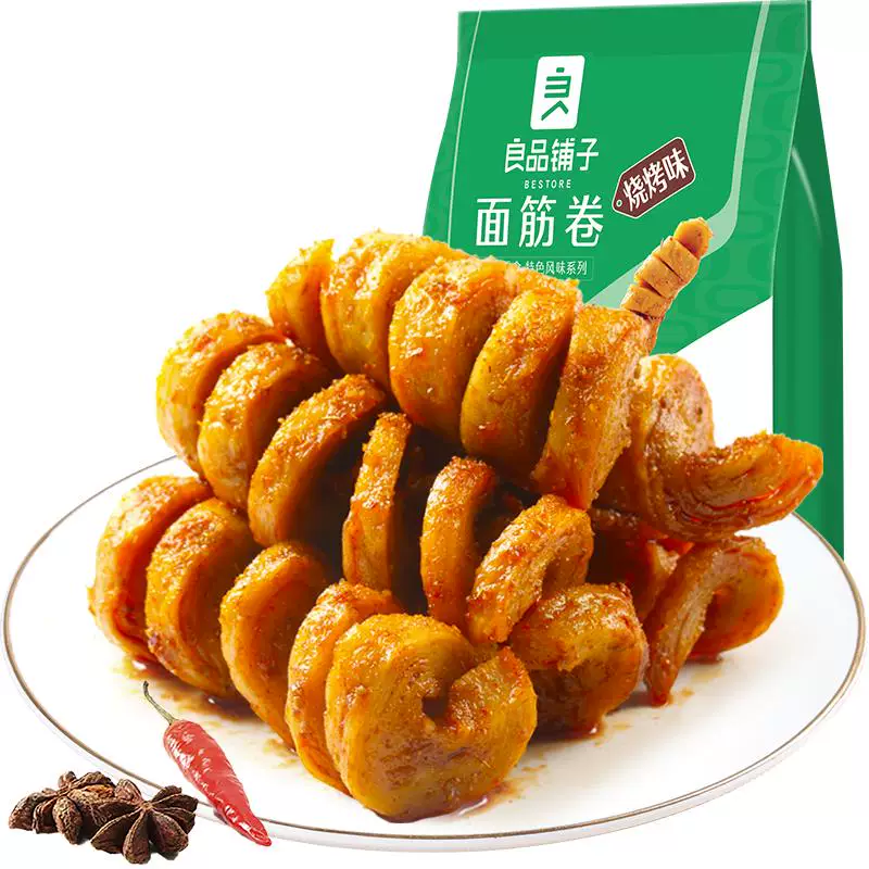 良品铺子面筋卷烧烤味袋装