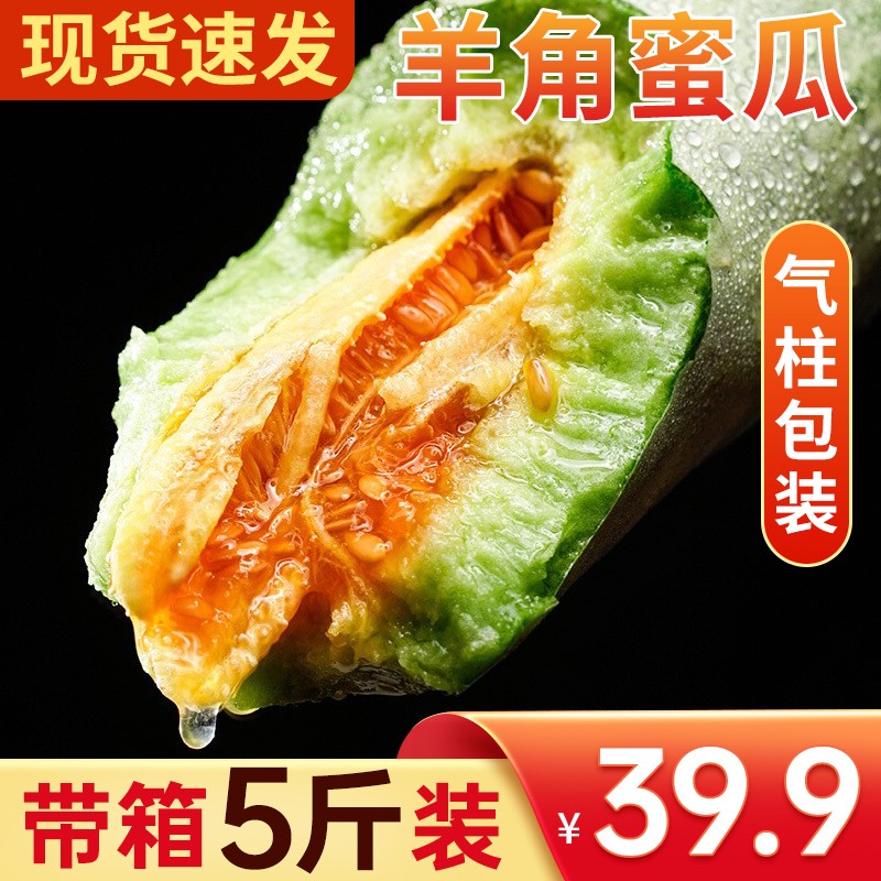 【旗舰店！已验货】壹农壹果 山东潍坊头茬羊角蜜瓜 净重4.5斤