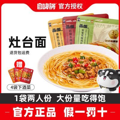 画面自嗨锅农家灶台面大份量2人食非油炸懒人快煮面多口味拉汤面
