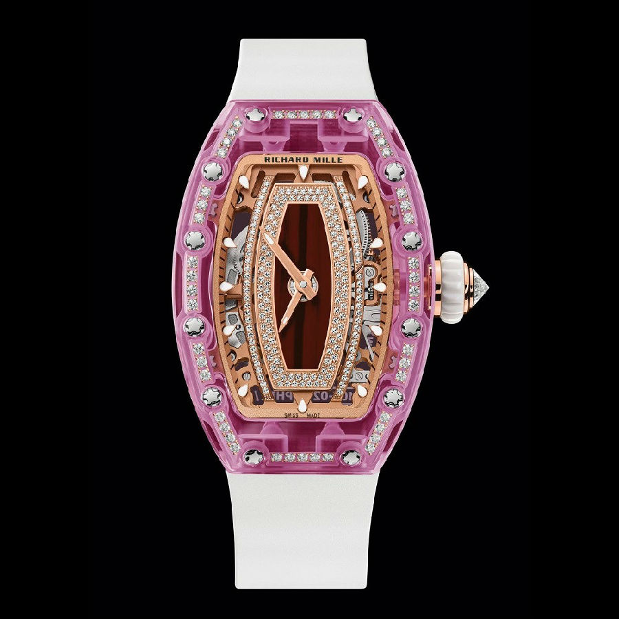 richard mille 理查德米尔全新粉色蓝宝石表壳腕表