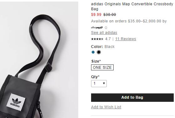 Adidas originals map convertible crossbody online bag