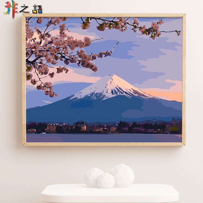 diy数字油画定制风景手工绘填充涂色减压