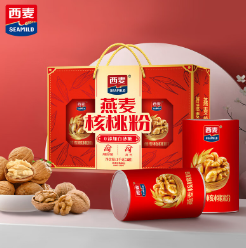 39.9元包邮！西麦 燕麦核桃粉礼盒1000g