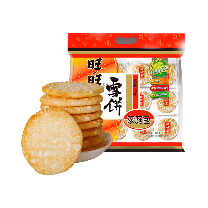 旺旺雪饼膨化米果饼400g休闲饼干