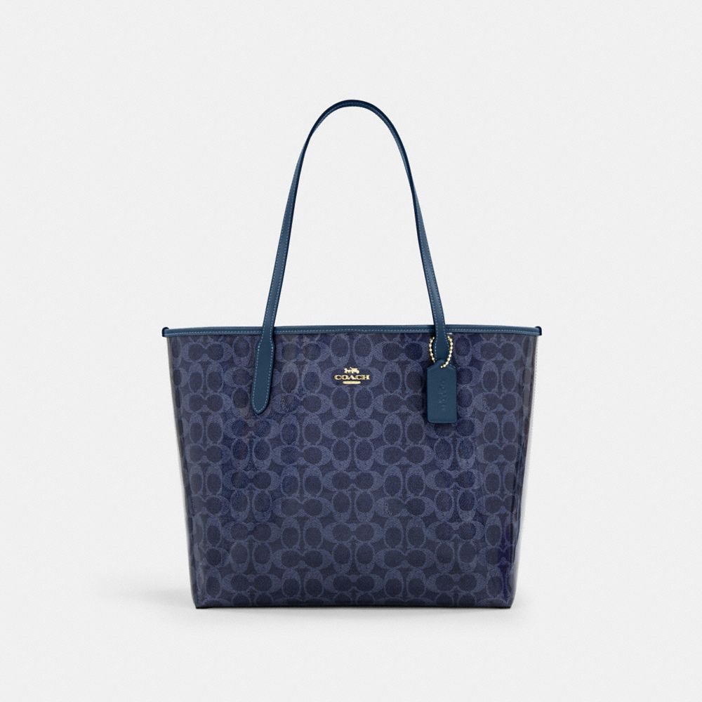 coach city tote bag in signature canvas CAK30-SV/D9