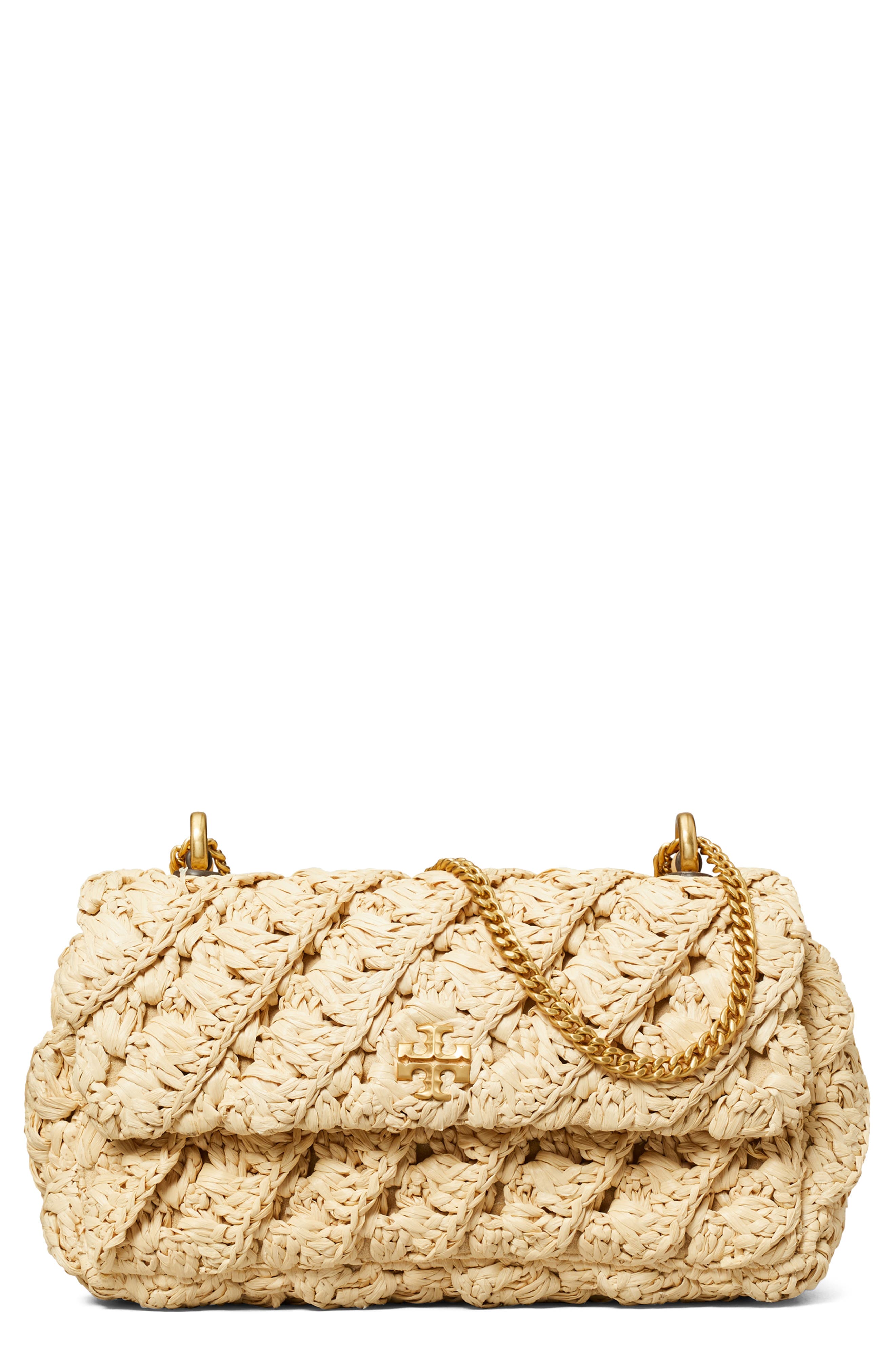 Tory Burch Kira Woven Raffia Convertible Shoulder Bag