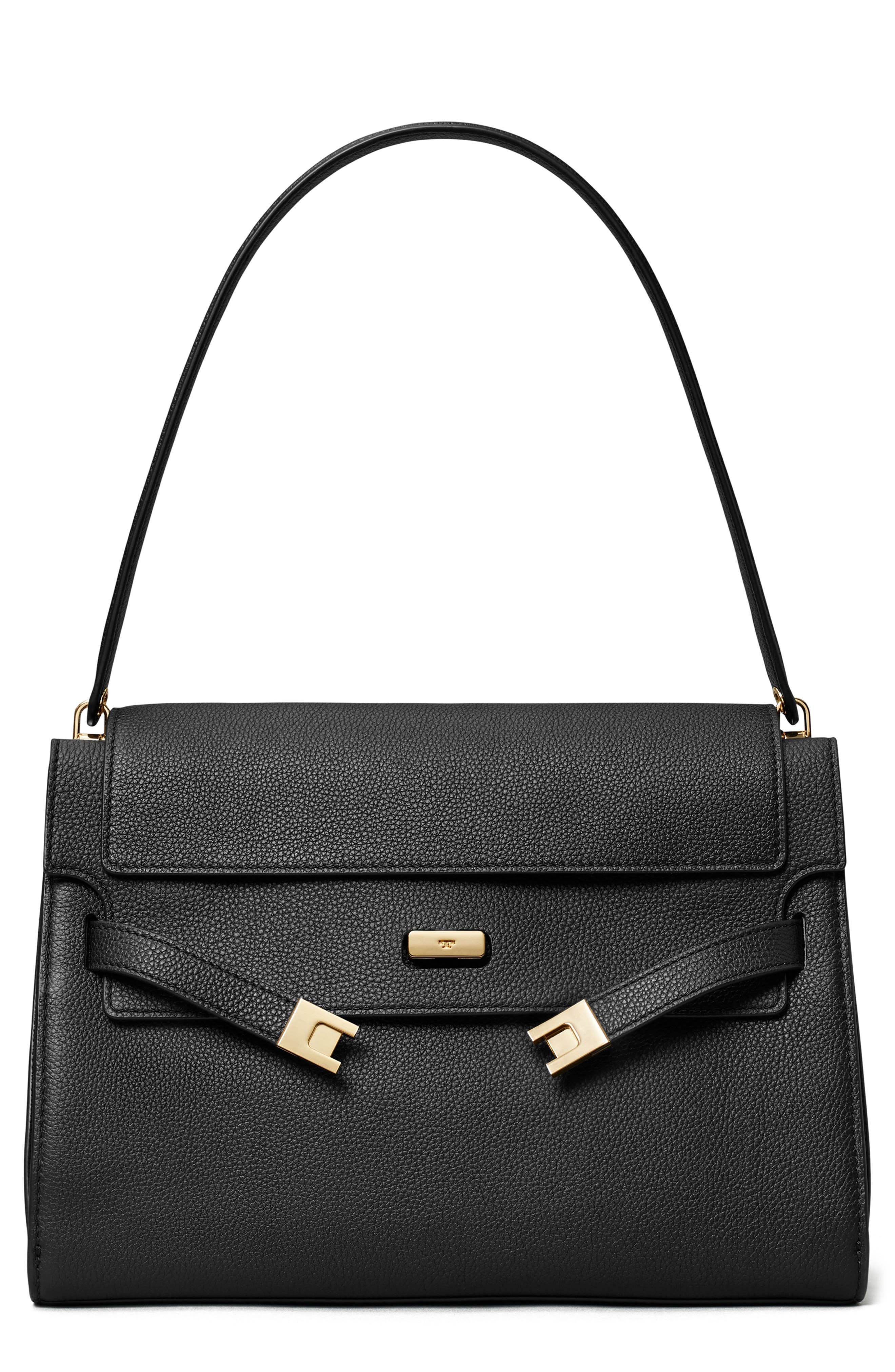 Tory Burch Large Lee Radziwill Pebble Leather Shoulder Bag