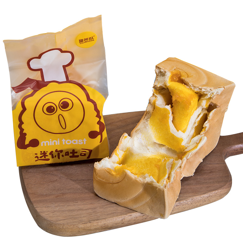 拍4件！甜苦瓜手撕面包共90gx4包