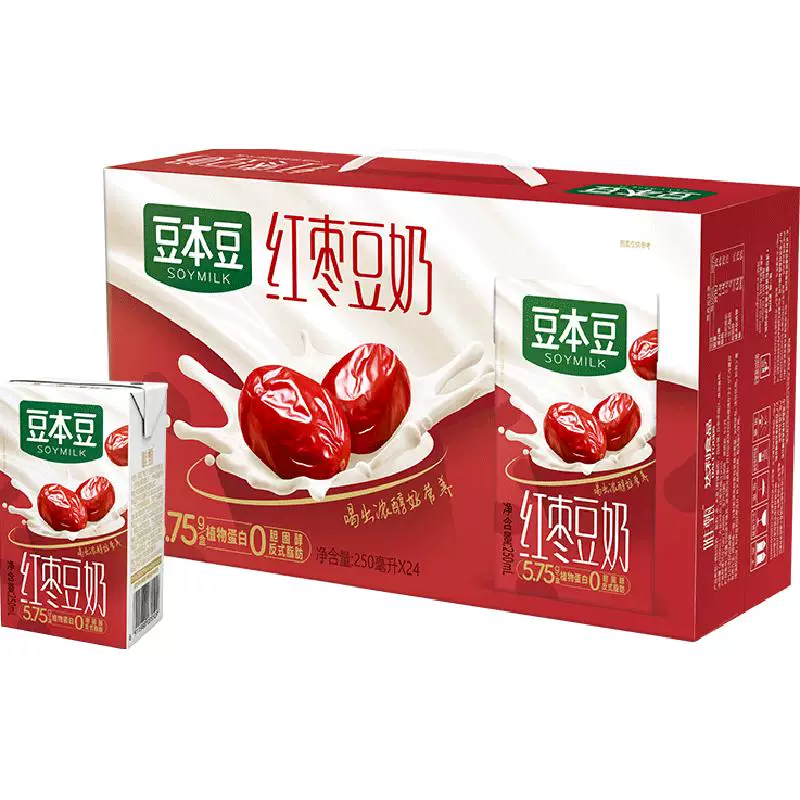 豆本豆红枣豆奶250ml×24盒