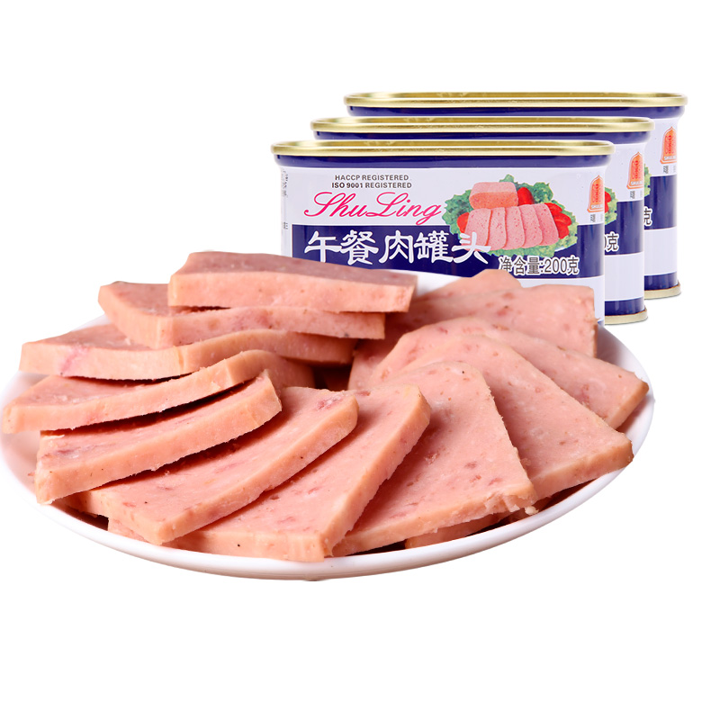曙铃火锅配菜即食午餐肉200g