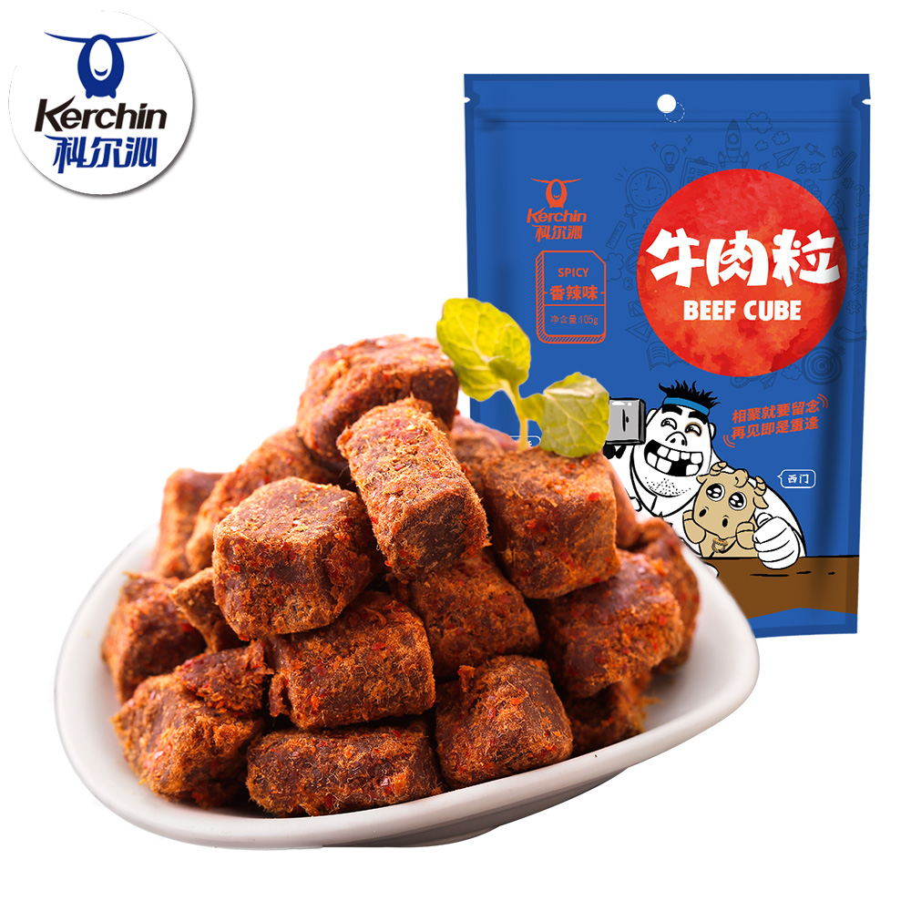 科尔沁川味特产香辣五香牛肉粒150g*3