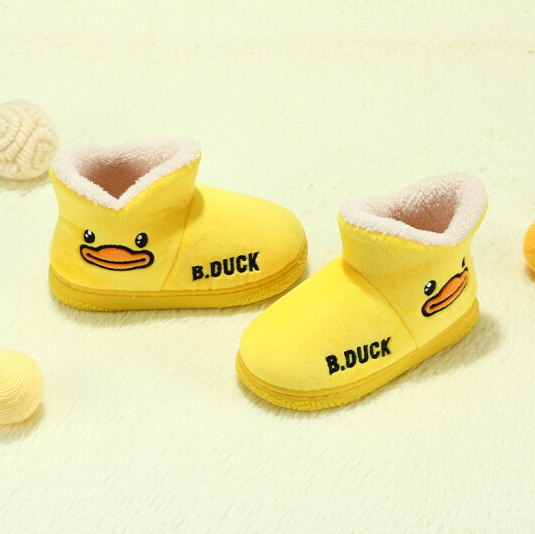 39元包邮！B.Duck 小黄鸭 儿童加绒保暖棉拖鞋 四色