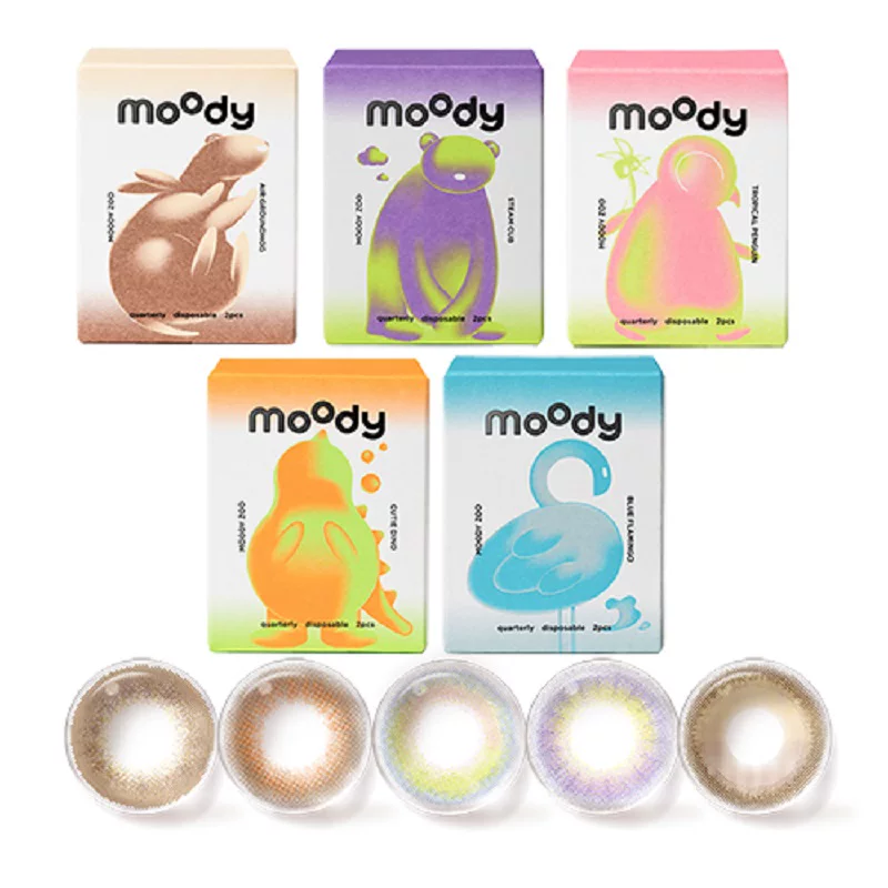 moody美瞳单片装彩色隐形眼镜