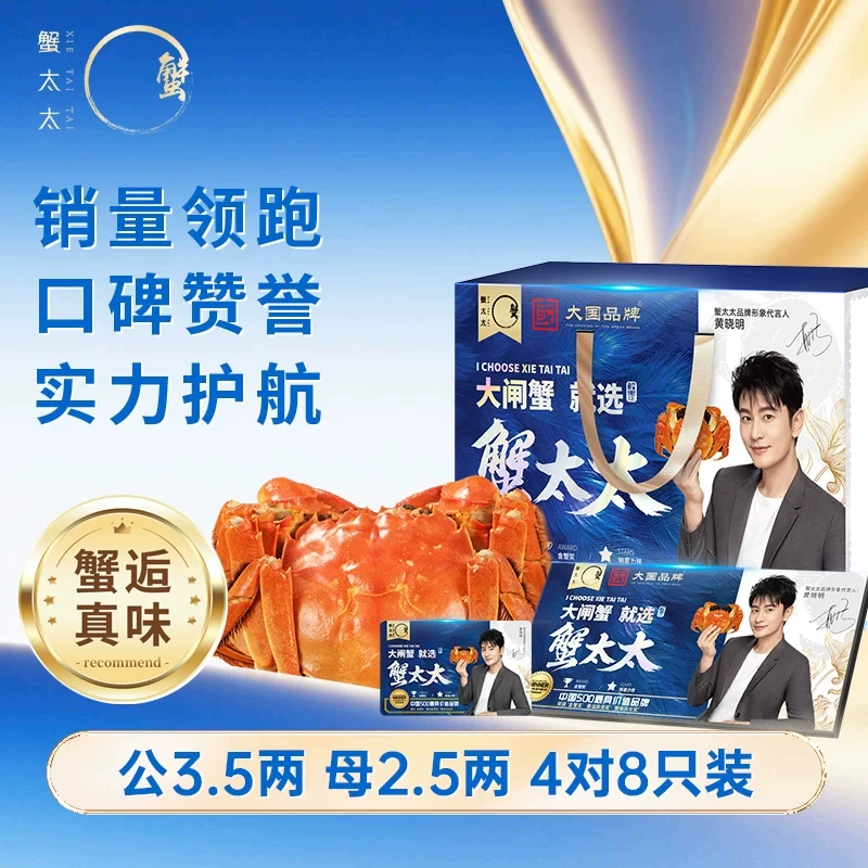 蟹太太大闸蟹8只装