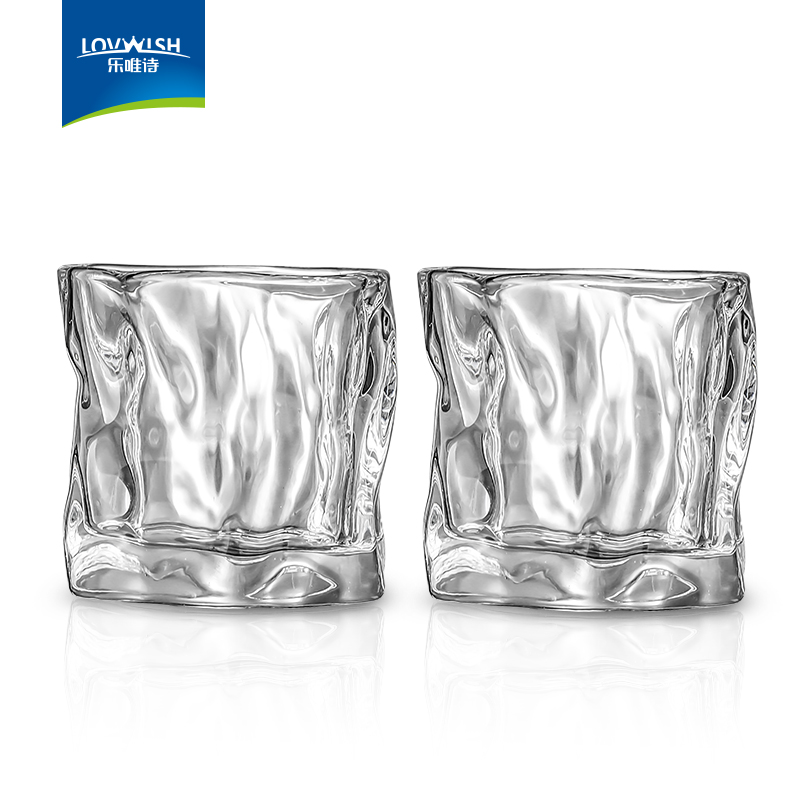 乐唯诗 北欧创意扭扭杯玻璃杯威士忌杯网红