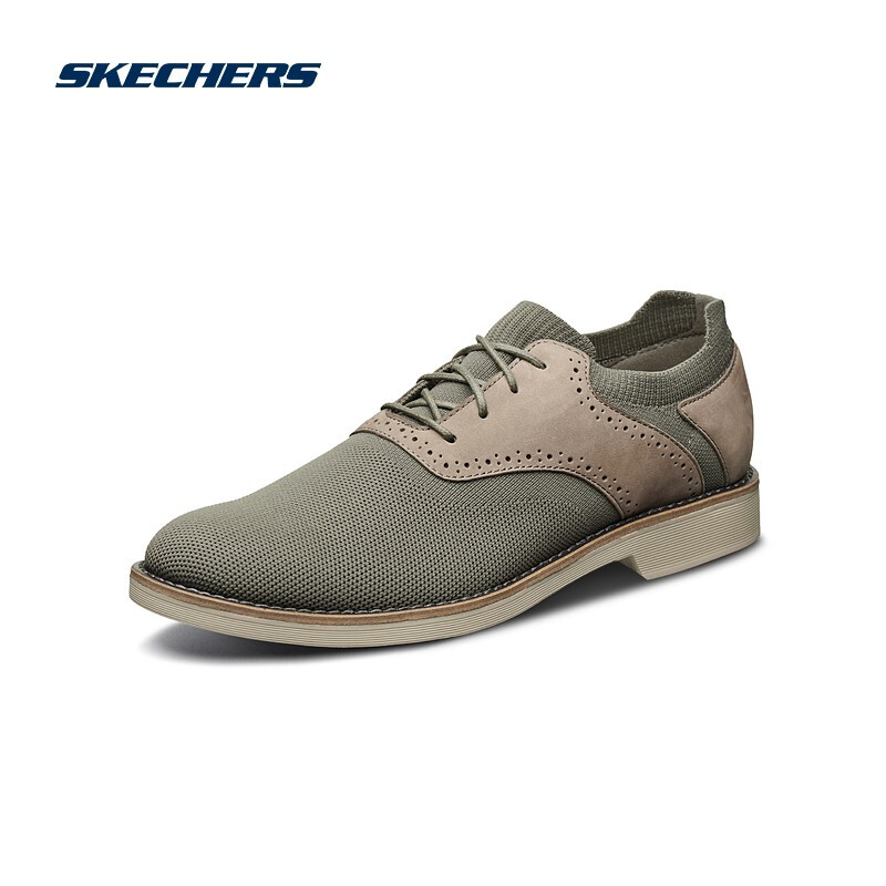 Skechers斯凯奇男鞋新款绑带商务休闲鞋