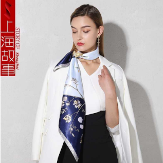 19元包邮！上海故事 春夏时尚气质披肩丝巾 花开未央