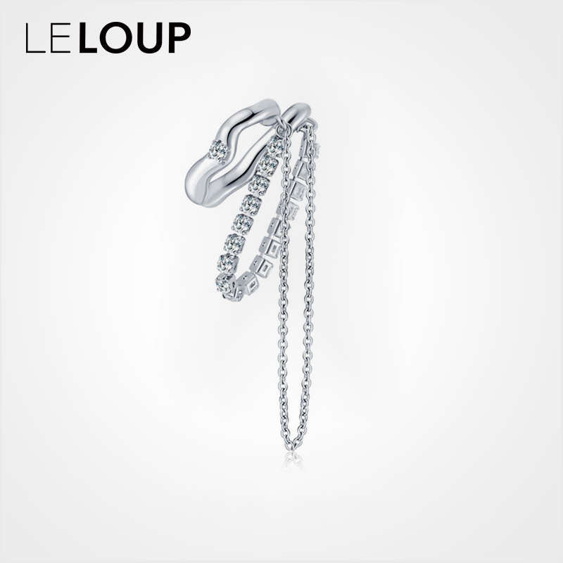 LELOUP官方旗舰店流光流苏耳夹女无耳洞可