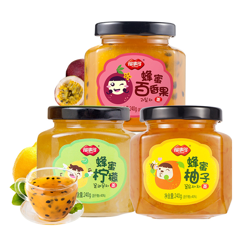 福事多柚子茶2瓶共480g
