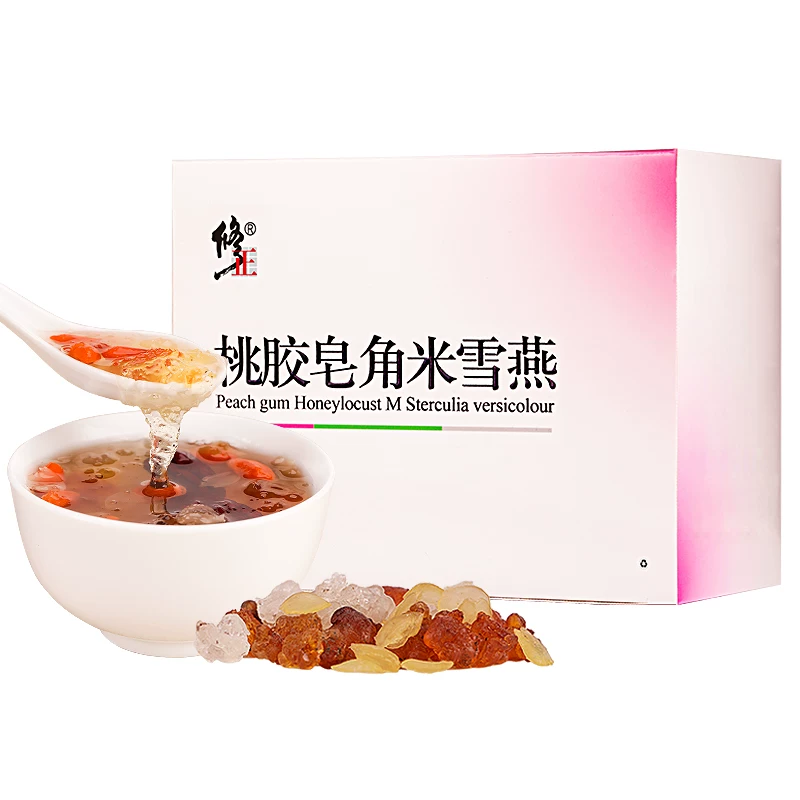修正桃胶皂角米雪燕组合皂角米鲜炖天然雪燕旗舰店正品搭银耳食用