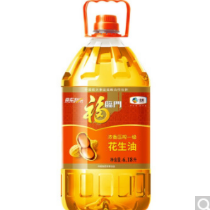 105.9元！福临门 浓香压榨一级 花生油 6.18L（需拍2件 付210.83元包邮）