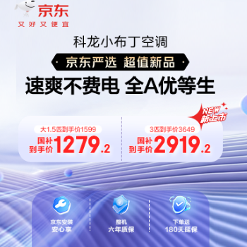 京东 科龙空调小布丁 速爽不费电 全A优等生