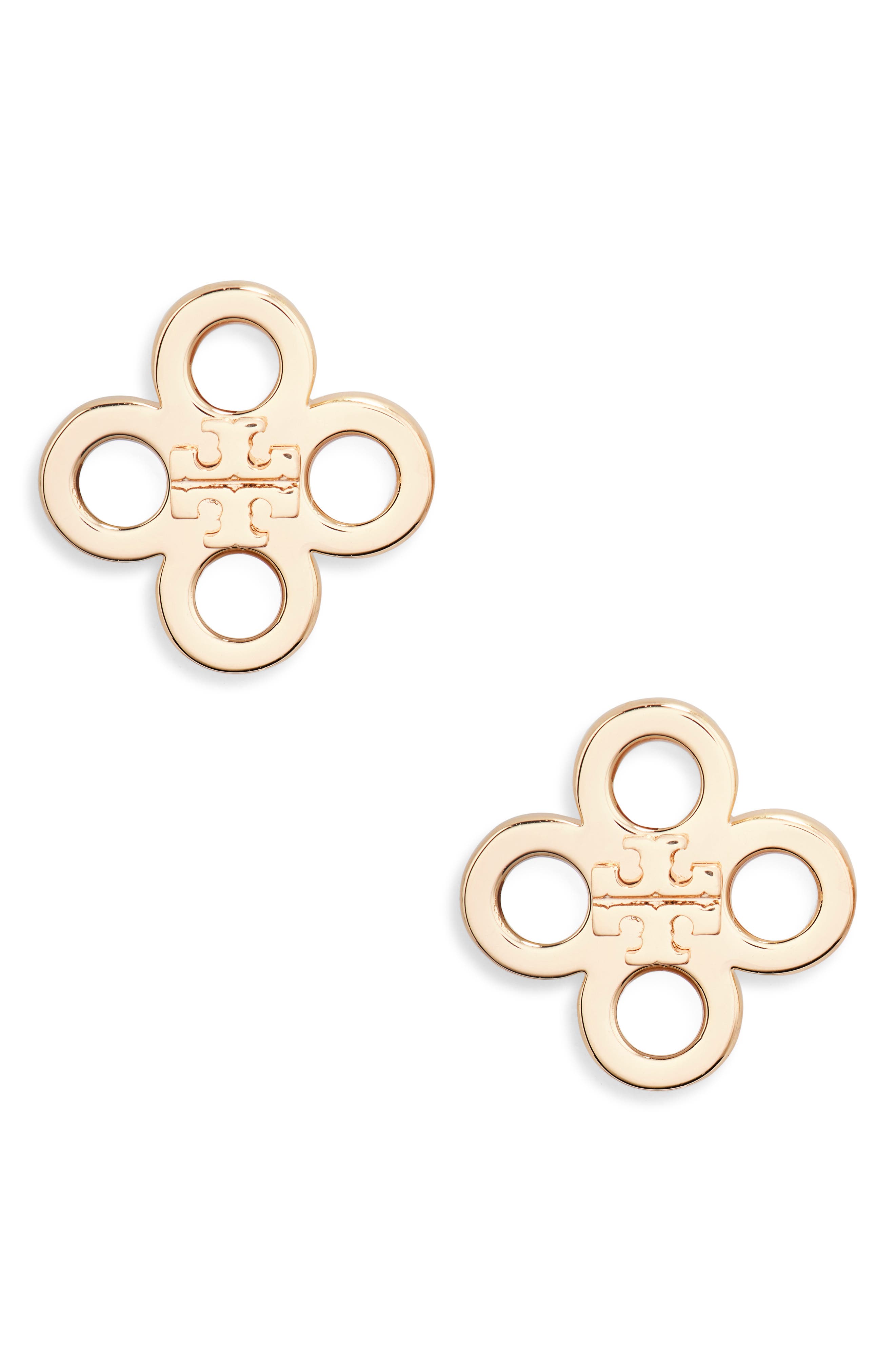 Tory Burch Kira Mother-of-Pearl Clover Stud Earrings