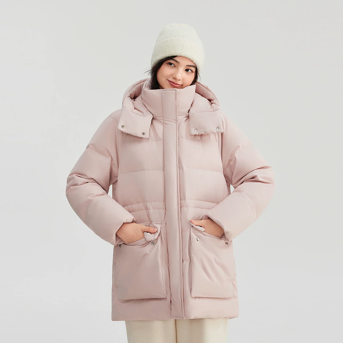 波司登短款收腰羽绒服