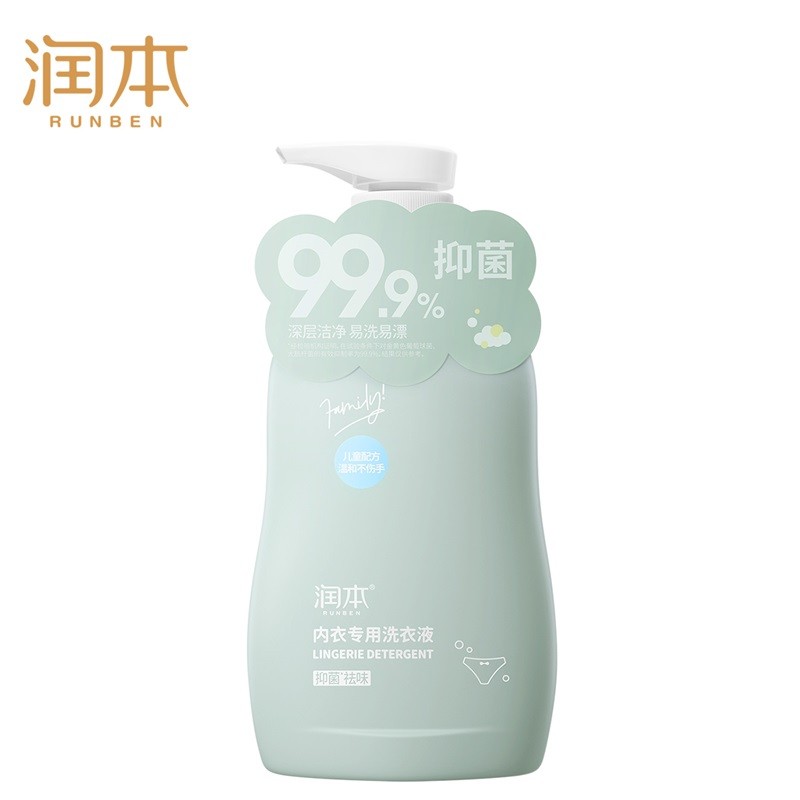 【14.9包邮】润本（RUNBEN）有效抑菌99.9%婴儿洗衣液 300ml*1瓶