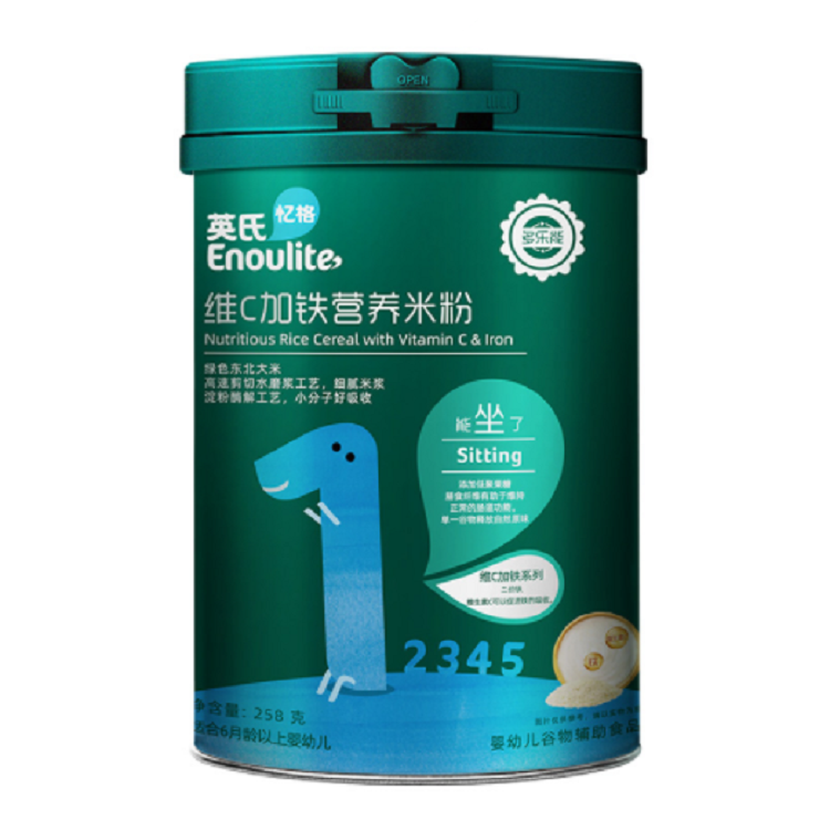 英氏2阶维C加铁营养米粉258g*2